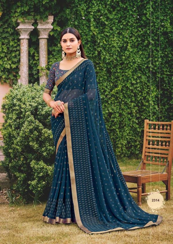 Kashvi Mannat Fancy Wear Georgette Designer Saree Collection